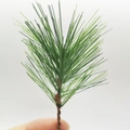 Artificial pine needles branch for Christmas wreaths and DIY holiday decorations - Approx 8x10cm / Emerald Green (Thin Style)
