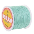 Spool of light green 72 jade cord for handmade jewelry weaving and diy necklaces - Light Cyan