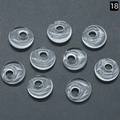 Polished transparent 18mm crystal stone donuts with eccentric hole for DIY jewelry - 18mm Side Hole Clear Quartz