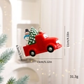 Red retro truck Christmas tree pendant decoration with dimensions 13cm x 11cm - Car
