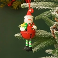 Christmas snowman hanging ornament with red metal bell and festive hat for tree decoration - Boots Gift Snowman-Red Bell-Full Body