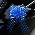 Blue large chiffon ribbon bow for car mirror decoration and wedding gift wrapping - Sapphire Blue
