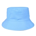 Minimalist light blue cotton bucket hat featuring a clean finish and stitched brim details - Sky Blue
