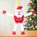 Giocattolo Babbo Natale estensibile con ventose rosse per decorazione albero di Natale - Babbo Natale (Non luminoso)