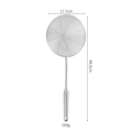 304 stainless steel skimmer with wood handle, 17.7cm diameter wire strainer spoon - 304 Full Steel Style / Large