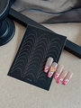 Pink heart leopard french press-on nails set with 3D cat deco and YT-05 nail stickers - French Style (YT05)