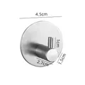 Klebehaken aus 304 Edelstahl mit rundem Boden in gebürsteter Silber-Oberfläche - Runder Gerader Haken [Gebürstetes Silber]