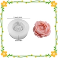 Peony flower silicone mold for handmade candles with pink wax flower demo - Peony