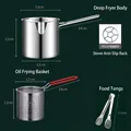 304 stainless steel deep fryer set with basket, food tong and stove rack measurements - Fryer Pot + Basket + Tongs + Stove Rack
