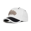 Cappellino da baseball bicolore bianco e nero con ricamo di montagna chic - Regolabile / Tesa Nera con Bianco