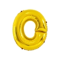 Shiny golden number 0 foil balloon for birthday and anniversary party decorations - 32' Gold Chubby Letter Aluminum Foil Balloon (o)