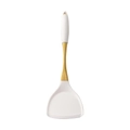White silicone spatula with gold stainless steel handle from 8-piece kitchen set - Chinese Spatula / White