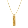 18K gold plated stainless steel tarot necklace featuring Sagittarius zodiac pendant - Sagittarius