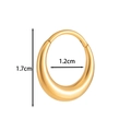 Minimalist golden G23 titanium drop earring with 1.7cm height and polished finish - 12mm Gold