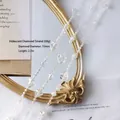 Rainbow pearl crystal diamond garland 15mm width and 2.7m length for Christmas decor - Iridescent Diamond Cut String (2.7m)
