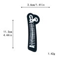 Toppa ricamata a forma di cerniera bianco e nero per decorazioni fai da te 11,3x3,6cm - 11785 (11.3x3.6cm/1.42g)