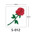 3D red rose temporary tattoo sticker S-012 with 60mm floral pattern for women - Classic Red Rose Style (S-012)
