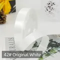1.5cm width original white satin ribbon roll for gift wrapping and wedding decorations - Off White