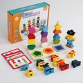 Wooden geometric sorting toy with colorful shape blocks and bear figures for toddler learning - Bear Shape Stacking 0.45kg