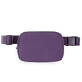 Waterproof purple nylon running fanny pack with adjustable strap and plastic buckle - 20.5*14*5cm / Dark Purple