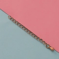 Close-up of a rose gold stainless steel extender chain with a teardrop pendant detail - Rose Gold With Water Drop Extension Chain 5cm