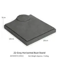 Grey microfiber horizontal portrait jewelry display stand for necklaces and pendants - Grey Horizontal Portrait Stand