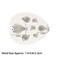 White silicone fruit mold with detailed strawberry texture for DIY baking crafts - 1# Grey (Strawberry)