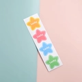 Adesivi Lucky a forma di stella gialla, rosa, blu e verde per sigillare regali e pacchi - Stella
