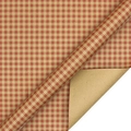 Classic red and kraft gingham wrapping paper roll for Christmas and birthday gift packaging - Vintage Christmas Plaid