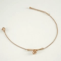 Elegante pulsera de oro rosa con colgante de tulipán en acero de titanio y baño de oro 18K - Oro de 18K / Oro rosa