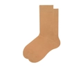 Einfarbige khakifarbene Socken aus hochwertigem Strick mit gerippten Bündchen - Ceylon Zimt