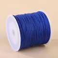 Deep blue 0.8mm nylon cord on white spool for manual DIY jewelry and bracelet making - Sapphire Blue