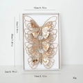 Three-piece set of gold sequined butterfly ornaments with clips for Christmas tree - Sequined Gold