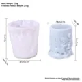 Relief elk cylindrical silicone mold with dimensions 9x8.7x8cm for DIY candles - Christmas Reindeer Pillar lz-126