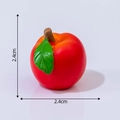 Miniature realistic red apple fruit figurine with leaf, 2.4cm tiny resin handicraft - Apple