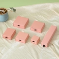 Pink matte jewelry drawer boxes in various sizes for rings and necklaces - Pink