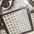 Silver rhinestone eye face stickers in various sizes for makeup and festival body art - 81 Pieces Silver + White