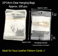 Διαφανείς σακούλες 10x14cm για κλιπ μαλλιών με τρύπα ανάρτησης, πακέτο 100 τεμαχίων - 10*14 Τσάντα με τρύπα ανάρτησης (περίπου 100 τεμ)