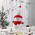 Muñeco de nieve navideño de felpa con bufanda roja y bordado de copos de nieve, 36cm alto - Copo de Nieve de Color (Muñeco de Nieve Grande)