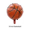 Realistic 18-inch basketball foil balloon with orange texture and black seams on white background - 18 Inch Basketball