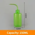 Green 150ml plastic wash bottle with narrow curved nozzle for succulents and lab use - 150ml (Green)
