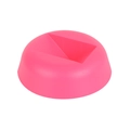 Supporto circolare in plastica rosa con fessura triangolare per cornice a film sospeso - Base rotonda / Rosa Rosso