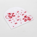 Detailed knit jacquard pattern with festive Santa Claus and snowflake motifs on white beanie - White-Red Santa Pattern (#7)