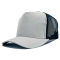 Hellgrau-schwarze Trucker-Mütze mit strapazierfähigem Baumwollschirm und Netzrücken - Verstellbar (56-58cm) / Hellgrau