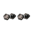 Pendientes de tuerca de acero inoxidable negro con forma de tornillo de estilo moderno - Pendientes de tuerca con forma de tornillo