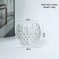 European style round glass candle holder with dotted texture for romantic dining décor - Large Round Dot