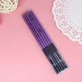 Five thin spiral birthday candles in purple and black gradient colors in clear box - A9 Pencil Shape-5PCS / Purple/Black