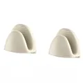 Creamy white silicone heat resistant mini oven mitts with non-slip shell texture - Mini Mitt 1 Pc / For Women / Cream