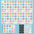 Bohemian floral wall stickers set in pastel macaron colors for nursery decor - 8 Sheets Set / Multicolor Flower