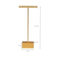 Golden T-shape earring display stand with rectangular base 13.5cm height holder - Small Rectangular Base Large / Gold
